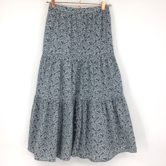 Madewell Button Front Tiered Maxi Skirt in Florentine Floral - Picture 2 of 15
